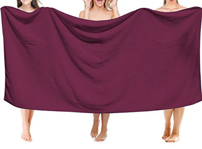 MYLSMPLE Luxury Microfiber Extra Large Bath Towels Beach Bath Sheets Fast Drying Towels Soft Absorbent Towels (36 Inch X 72 Inch) (Berry, 36 Inch X 72 Inch) - color: Berry