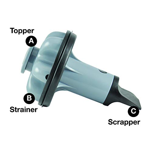 Danco 10896A Disposal Genie II Garbage Disposal Strainer and Stopper, Kitchen Sink Drain Splash Guard with Food Scraper, Gray, 1-Pk - color: Gray
