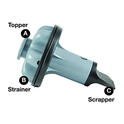 Danco 10896A Disposal Genie II Garbage Disposal Strainer and Stopper, Kitchen Sink Drain Splash Guard with Food Scraper, Gray, 1-Pk - color: Gray
