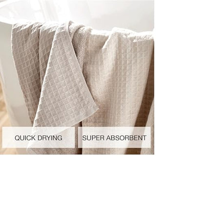 UCHINO Waffle Twist Cotton Bath Towel Absorbent Quick Dry 30x60 Grey 1 Pc - color: Grey, size: Bath Towel