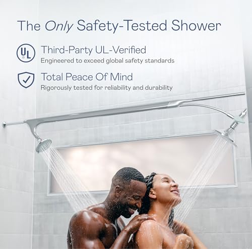 BOONA Tandem Shower as seen on Shark Tank | Dual Shower Head for Couples | King Krome, Two Showerheads - color: King Krome, size: Two Showerheads