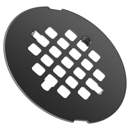 Enhon 1 Pack 4-1/4 Snap in Shower Drain Cover | Round Strainer Drain Grid, Bathroom Shower Grate Cap Replacement for Hair Catcher, Stainless Steel