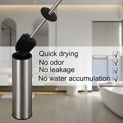 BGL Toilet Brush and Holder,Stainless Steel Toilet Brushes for Bathroom with Holder, Toilet Bowl Brush and HolderBrushed Nickel - color: Brushed Nickel