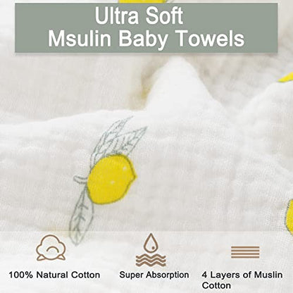Baby Msulin Washcloths Newborn Face Towel - Baby Muslin Burp Cloths 6Pack Soft Absorbent Natural Cotton Wash Towel 10"X10" Baby Bath Towels Wipes Baby Registry as Shower - color: 4 Layers-6pack-coton