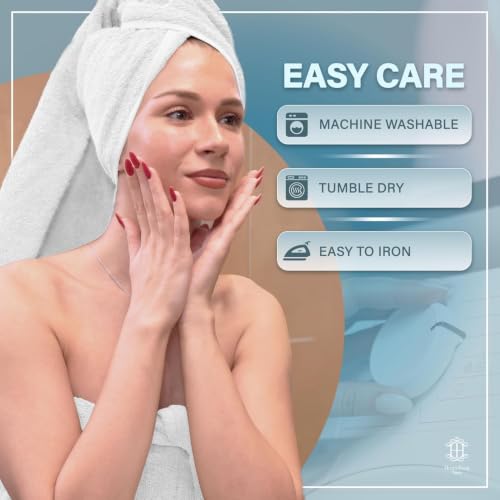 Luxe 2-Piece Bath Towel Set – Large Soft Cotton Towels, Absorbent, Durable & Skin-Friendly, Machine Washable, 27 x 54 in (White) - color: White