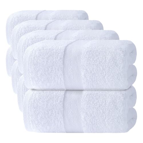 Bath Sheet Towels - 650 GSM Cotton Luxury Bath Towels Extra Large 35x70 | Highly Absorbent and Quick Dry | Hotel Quality Extra Large Bath Towels Oversized, White, 8 Pack - color: White, size: Bath Sheets, 8 Pack