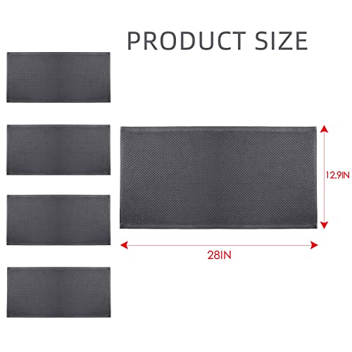 BALCONY & FALCON Waffle Weave Dish Towel Kitchen Towel Hand Dish Rags Great for Household Cooking Cleaning Kerchief,13x28inches,Set of 4 Gray - color: Grey, size: 13in x 28in set of 4