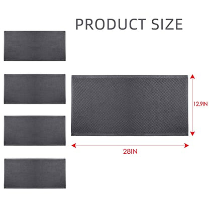 BALCONY & FALCON Waffle Weave Dish Towel Kitchen Towel Hand Dish Rags Great for Household Cooking Cleaning Kerchief,13x28inches,Set of 4 Gray - color: Grey, size: 13in x 28in set of 4