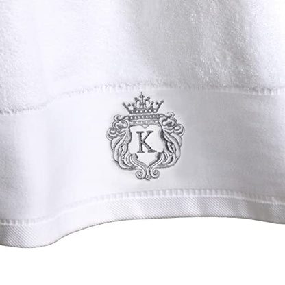 Luxury Bathroom Super Soft and Highly Absorbent Premium 100% Cotton Bath Towel Set for Gifts (White-K) - color: White-k