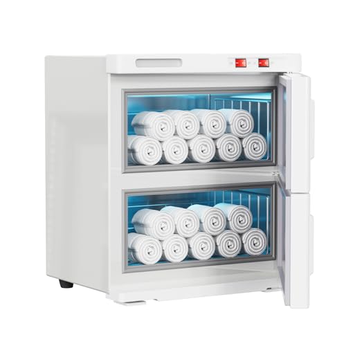 32L Hot Towel Warmer Cabinet, Large Professional Towel Heater - White | Rust Resistant, Stainless Steel Racks, Large Capacity, Towel Warmer for Spa Massage Salon Home - color: White, size: 32L