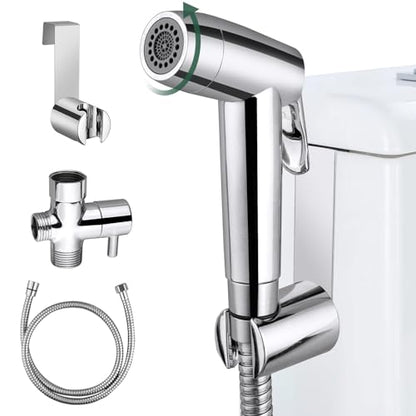 Bidet Sprayer for Toilet Handheld Bidet Sprayer Set Toilet Faucet Sprayer | Shower Shattaf Toilet Attachment Two Spray Mode with Hose Easy to Install for Feminine, Baby Cloth, Diaper, Pet or Car