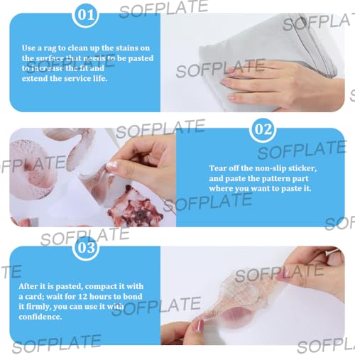 6 Pages Sea Shell Bathtub Non Slip Stickers Bulk Bathtub Sea Stickers with Scraper Adhesive Ocean Animal Slippery Floor Decal for Shower and Bath Tub Home Decorations DIY Crafts Gift Adult - style: Shell 2
