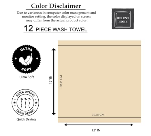 Ultra Soft Cotton Washcloths, Contains 12 Piece Face Cloths 12x12 inch, Ideal for Everyday use Face Towels, Compact & Lightweight Multi Purpose Washcloths - Burgundy - color: Burgundy, size: 12 Pack Washcloths