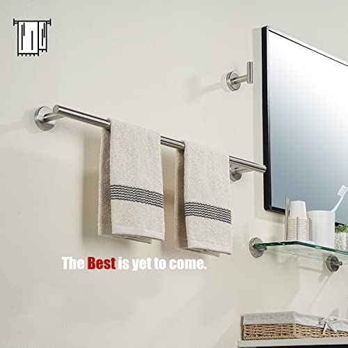 JQK Bath Towel Bar, 27 Inch 304 Stainless Steel Thicken 0.8mm Towel Rack Bathroom, Towel Holder Brushed Finished Wall Mount, Useable Length 24 Inch 2 Pack, TB110L24-BN-P2 - color: Brushed, size: 27 Inch (2 Pack)