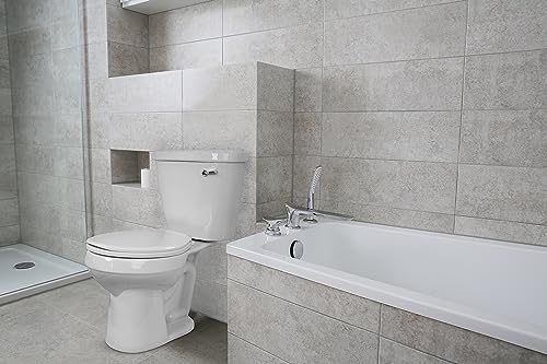 Centoco Lift & Clean, Slow Close Elongated Toilet Seat, USA, White | Lift-Off, Closed Front, Cover, Plastic, Made in the USA, 3800SCLC-001 - color: White, size: Elongated, style: Lift and Clean and Slow Close