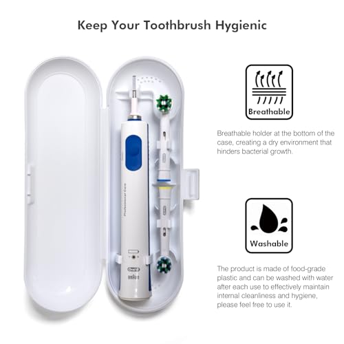 Nincha Electric Toothbrush Travel Case for Oral B & Philips Sonicare,White - color: White
