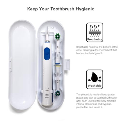 Nincha Electric Toothbrush Travel Case for Oral B & Philips Sonicare,White - color: White