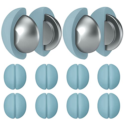 VANZAVANZU 10 Pairs Shower Curtain Weights, Silicone Wrapped Magnets, Heavy Duty Magnets Prevent Curtain Liner from Blowing, Rust-Free, Blue - color: Blue, size: 1.2"W x 1.2"L (Pack of 10)