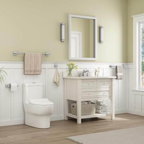 Suyar Bathroom Hardware Set Brushed Nickel, Bathroom Accessories 4 Pieces | Include Robe Hook, Toilet Paper Holder, Hand Towel Holder, Towel Bar, SUS304 Stainless Steel, Wall Mounted - color: Brushed Nickel