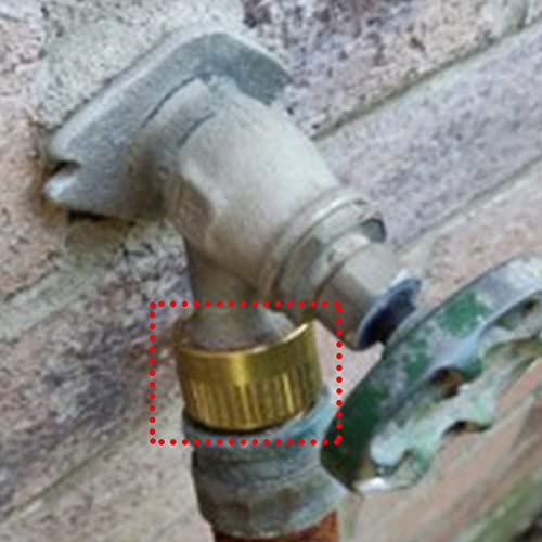 Uenede Garden Hose Bib Adapter 1-1/16" Fine Thread Female to 3/4"GHT Male | 1" Measure Inside Diameter Compatible with Outdoor Faucet to Garden Hose