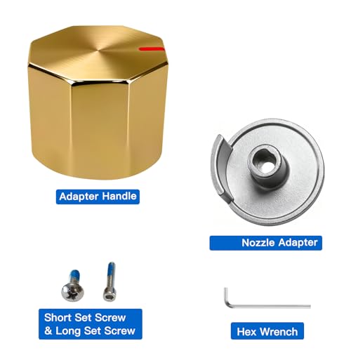 All Metal Replacement for Moen Tub/Shower Lever Handle, Compatible with Moen Posi Temp Shower Handle and for Cartridge,Single Handle Faucets for Adjust Water Volume and Temperature,Knob Gold - color: Knob Gold