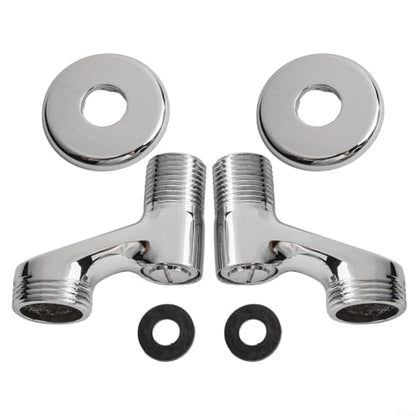 Adjustable Shower Arm Holder 304 Stainless Steel Angle Adapter for Handheld Head - G1/2 Swivel Ball Joint Mount Bracket Silver