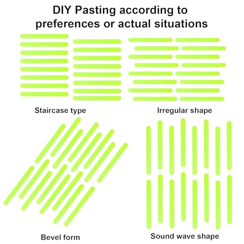 Luminous Non Slip Shower Stickers, Anti Slip Waterproof Bathtub Adhesive Mat Strips, Safe Visible Stair Floor Ladder Tape Decal, Protect Kid Elder for Boat Swimming Pool Health Club (60 Pcs) - color: 60 Pcs