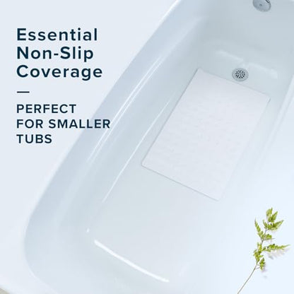 SlipX Solutions Anti Mold Rubber Non Slip Bathtub Mat, 14x22, White | Mildew Resistant, Small Size For Tub & Shower, Soft Grippy Top, 100 Suction Cups, Machine Washable, Natural Rubber - color: White, size: 22" x 14" (Rectangular)