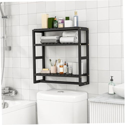Bathroom Shelves Wall Mounted Over Toilet Bathroom Organizer with Towel Racks 3 Tier Over Toilet Shelf for Home Kitchen