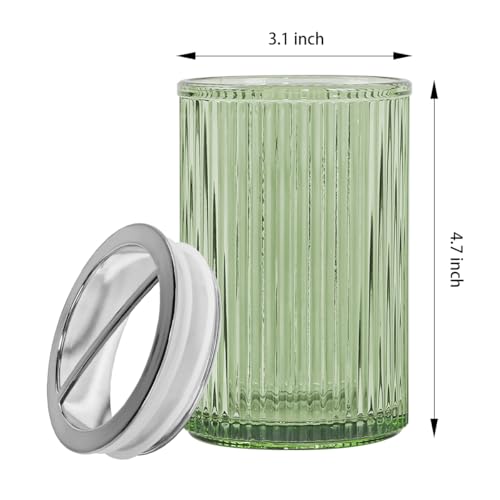 Green Toothbrush Holders for Bathrooms, 2pcs Glass Toothbrush Holder and 12oz Bathroom Tumbler Cup Set, Silver Tooth Brush and Toothpaste Organizer for Bathroom Vanity Countertop - color: Green Silver