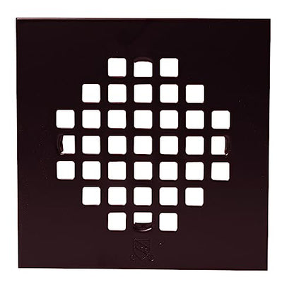 Westbrass 2" Sch 40 PVC Shower Drains with 4-1/4" Square Cover, Oil Rubbed Bronze, D206PS-12 - color: Oil Rubbed Bronze
