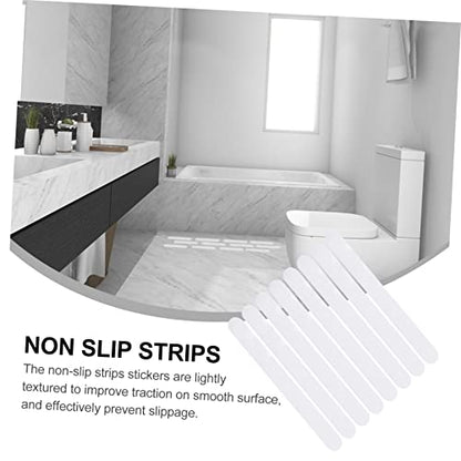 ABOOFAN 24pcs Transparent Slip Bath Safety Strips Stickers for Bathtubs Showers Stairs and Floors Non Slip Traction for Bathroom Use - size: 24 pcs