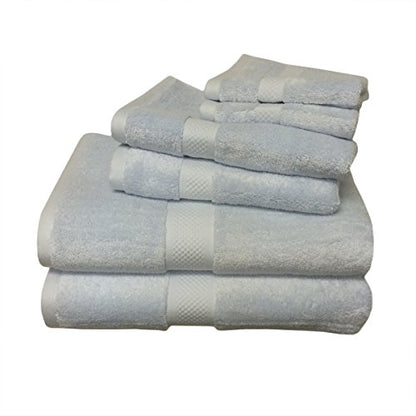 Rayon from Bamboo-Blend Towel Set, 6-Pieces, Baby-Blue - color: Baby Blue