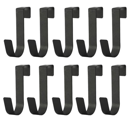 eywlwaar Over The Cabinet Door Single Hooks 10 Pack (10P-Black) - color: 10P-Black