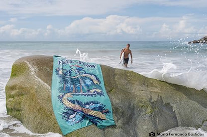 PackTowl Personal Ultralight Microfiber Camping and Travel Towel, Flow Print, Body - color: Flow Print, size: Body - 25 x 54 Inch