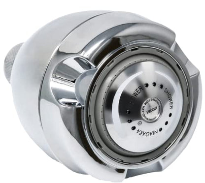 Niagara Conservation N2912CH Earth Spa 3-Spray with 1.25 GPM 2.7-in. Wall Mount Adjustable Fixed Shower Head in Chrome, 1-Pack | Bathroom Shower Head Sprayer with Pressure Compensation Technology - color: Chrome, size: 1.25 GPM