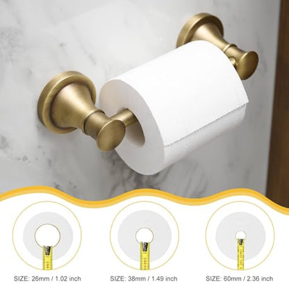 Bathroom Toilet Paper Holder Wall Mount Tissue Holder Antique Brass | Rustproof Toilet Tissue Roll Holder, Flexible Double Post Pivoting Handle, Bathroom Accessories SUS304 Stainless Steel - color: Antique Brass