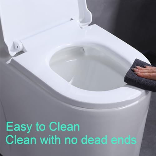 Soft Close Quick Release Toilet Seat - 360° Adjustable Stainless Hinges,V Shape Cover for Easy Cleaning Simple Top Fixing - color: 01b