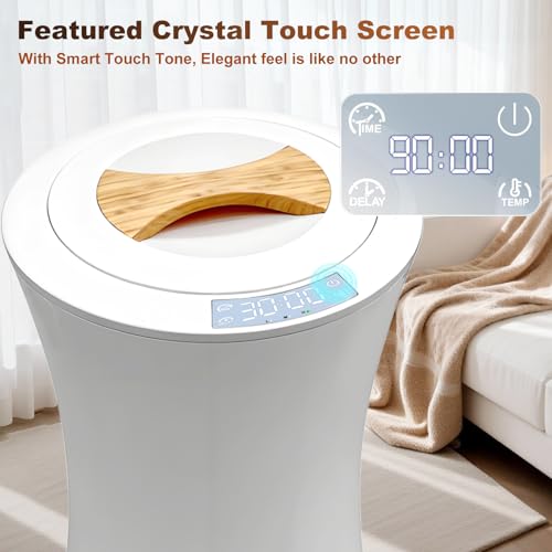 Large Towel Warmer Bucket, Heated Towel Bucket with 3 Heat Modes & 24H Timer, Auto Shut Off, Fits Oversized Towels, Bathrobes, Blankets for Bathroom Spa
