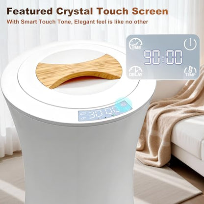 Large Towel Warmer Bucket, Heated Towel Bucket with 3 Heat Modes & 24H Timer, Auto Shut Off, Fits Oversized Towels, Bathrobes, Blankets for Bathroom Spa
