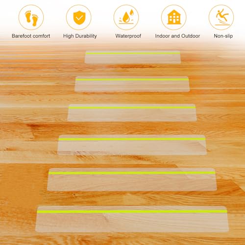 Qingluan Anti Slip Tape, Waterproof Self Adhesive Glow Green Transparent 2" x32.8Ft Grip Tape - color: Transparent Glow in The Dark Green, size: 2 Inch x 32.8ft