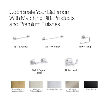 KOHLER RIFF™ TOWEL RING - color: Vibrant Brushed Moderne Brass, style: Towel Ring