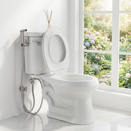 TRIPHIL Handheld Bidet Sprayer for Toilet, Adjustable Water Pressure Jet Bidet Attachment with Leak-Proof 304 Stainless Steel T-valve for Bathroom Cleaning, Cloth Diaper/Feminine Wash, Brushed Nickel - color: Brushed Nickel