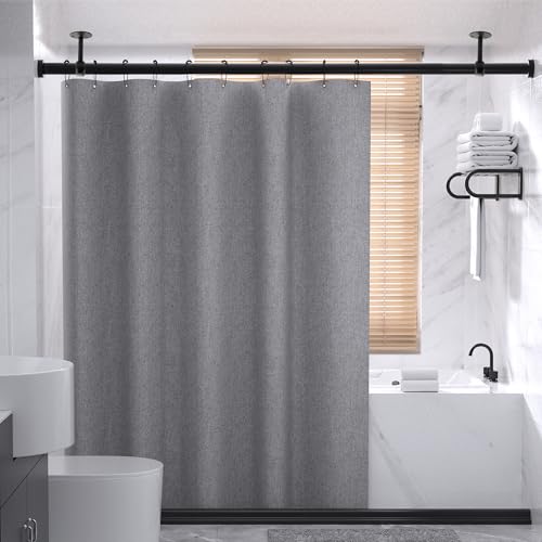 Alise Curtain Rod Holder Bracket 1''Dia,Closet Rod Holders Wall Mount,4 Pcs | Ceiling Mounted,Curtain Rod Flange Brackets,Ceiling Curtain Rods Brackets,for Bathroom Curtain,Stainless Steel,Black Finish - color: Matte Black, size: 25mm/1-Inch Dia.
