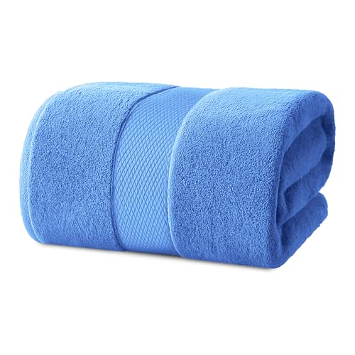 Infinitee Xclusives – Luxury Bath Sheets Towels – 1 Pack 600 GSM (35X70 Inches) – 100% Ring Spun Cotton Large Bath Towels for Bathroom (Eloquent Blue, Bath Sheets - Pack 1) - color: Eloquent Blue, size: Bath Sheet - 1 Pack