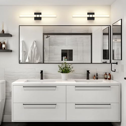 Modern Black Vanity Light Bar 24 Inch, 16W 5CCT Dimmable Bathroom Light Fixtures LED Wall Lighting Fixture - color: Black, size: 24 inch