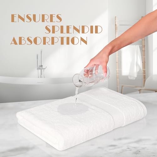 Bath Sheet Towels - 650 GSM Cotton Luxury Bath Towels Extra Large 35x70 | Highly Absorbent and Quick Dry | Hotel Quality Extra Large Bath Towels Oversized, White, 2 Pack - color: White, size: Bath Sheets, 2 Pack
