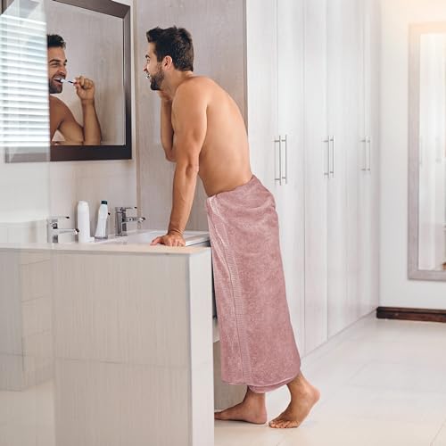 Utopia Towels Jumbo Bath Sheets, 2 Pack, 35x70 in, 600 GSM Cotton, Dusty Pink - color: Dusty Pink, size: 2 Piece Bath Sheet