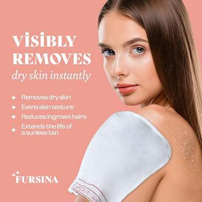 Exfoliating Glove (3 PCS) - Turkish Hammam Mitt for Bath, Exfoliating Body Scrubber Mitt, Dead & Dry Skin Remover for Body, Great for Spray Tan Removal, Smooth Skin Surface - color: 3 Count