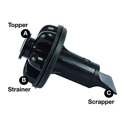 Danco 10768A | Disposal Genie II Garbage Disposal Strainer and Stopper, Kitchen Sink Drain Splash Guard with Food Scraper, Black, 1-Pack - color: Black